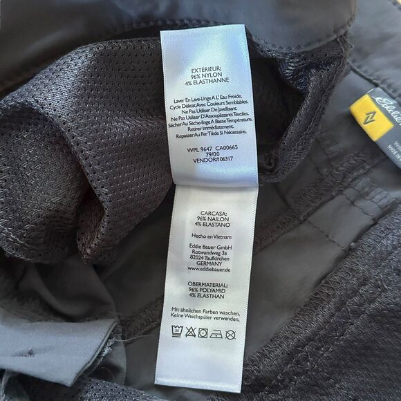 Eddie Bauer Horizon Collection Gray Hiking Capri Pants Size 2 Petite - Picture 12 of 14